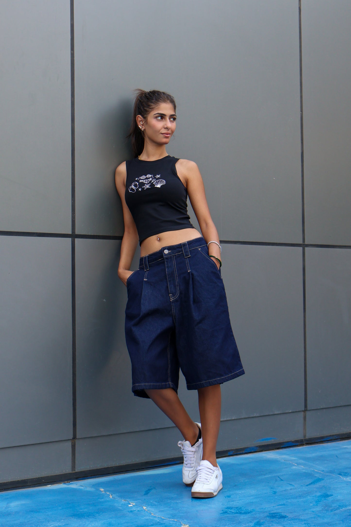 Tank Top Printed Black