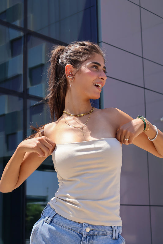 Tube Top Beige