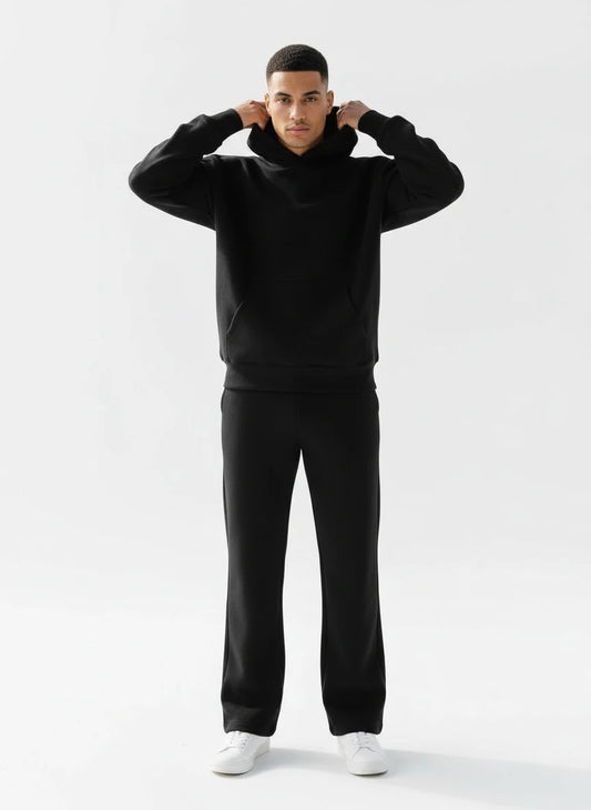 Hoodie & Wide leg Black