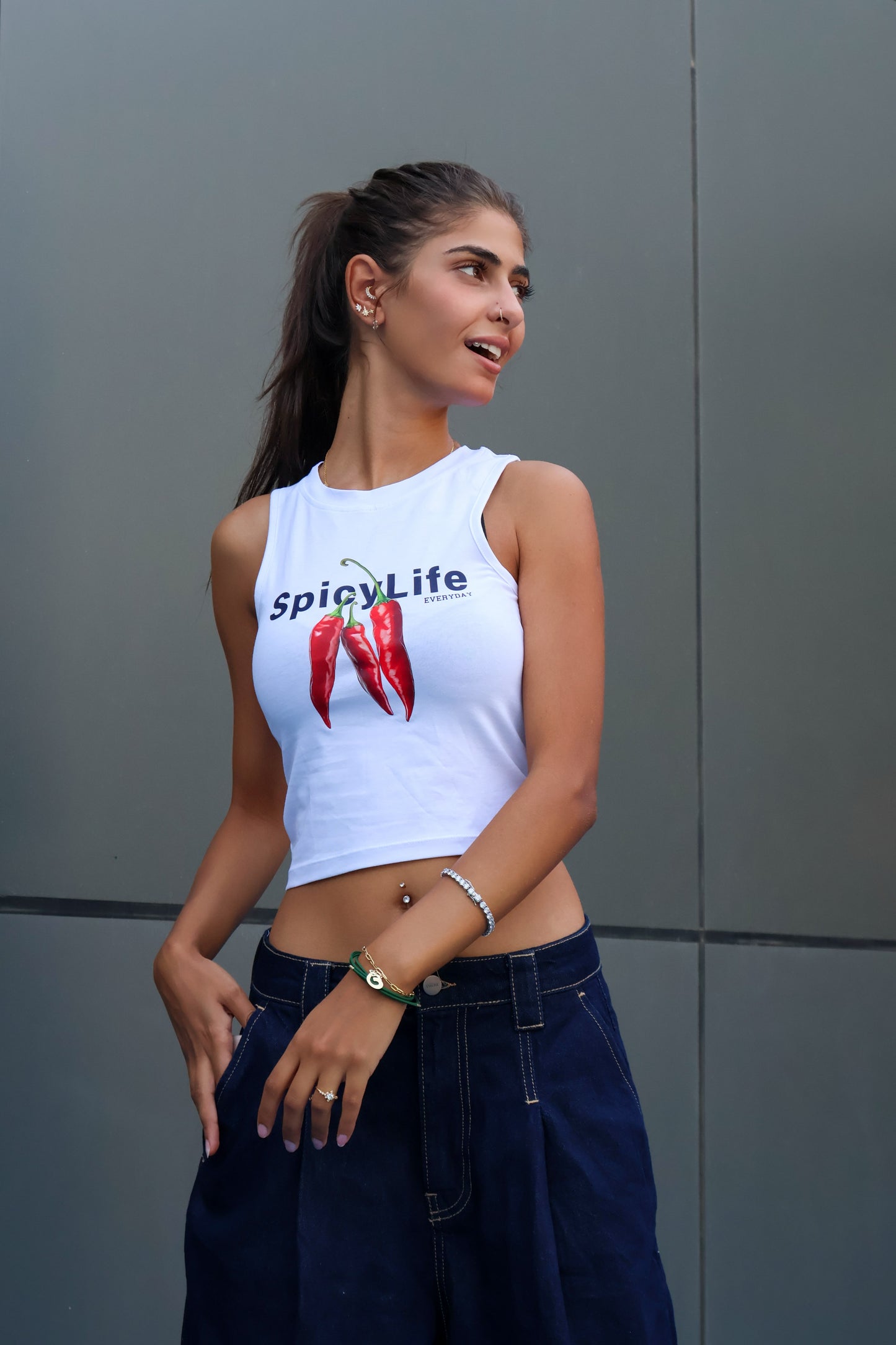 Tank Top Printed White