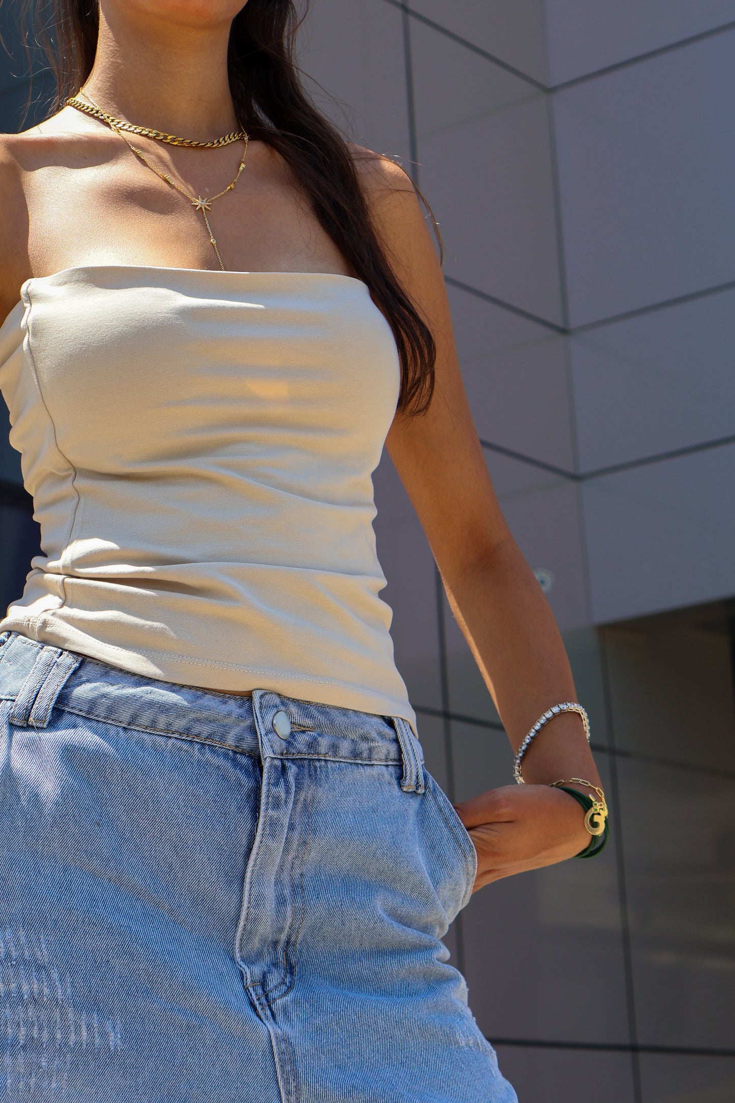Tube Top Beige