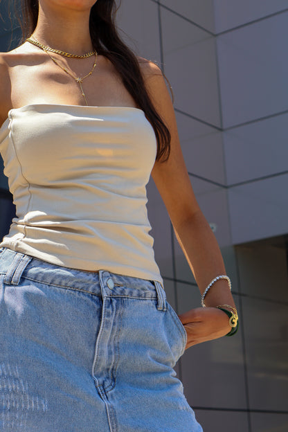 Tube Top Beige